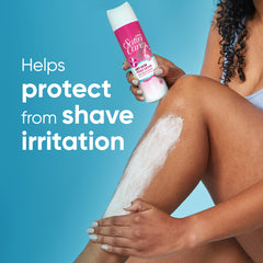 Glycerin and shea butter in Venus Satin Care moisturize during shaving.