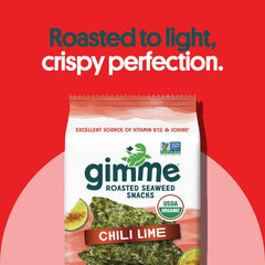 GimMe Seaweed Chili Lime roasted crisp texture and flavor.