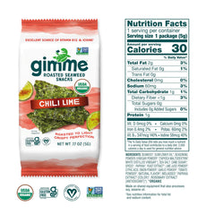 gimMe Seaweed Chili Lime crisp texture close-up.