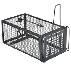 Gingbau Live Chipmunk Trap, front view, ready for humane release