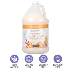 Ginger Lily Farms aroma of coconut mango provides uplifting scent during hand washing