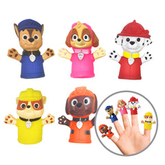 Ginsey PAW Patrol five-pack finger puppets ready for bath time fun.