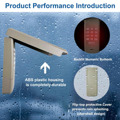 GIOATY keypad mounted on wall for convenient garage access.