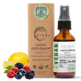 GIVOL Organic Zinc Boost Mist bottle front view for easy daily use.