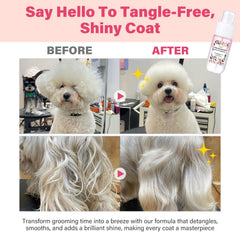 GJYC PET detangler bottle close-up highlighting nourishing oils