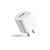 GKW 5W USB charger block powering Apple Watch in bedside setup for overnight charging.