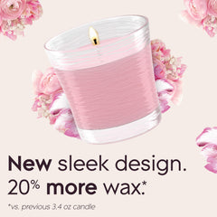 Glade Angel Whispers candle wick trimmed for clean burn and long-lasting scent