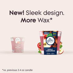 Glade Apple Cinnamon candle jar wax closeup highlights rich texture