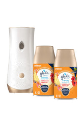 Glade automatic spray holder enables hands-free scent diffusion in any room.