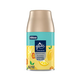 Glade automatic spray refill bottle front with Lemon Zest & Poppy for a fresh room ambience