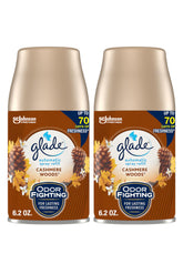Glade Cashmere Woods refill bottle close-up for a quick room refresh