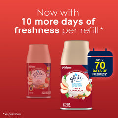 Glade refill being inserted into the holder demonstrates easy, tool-free setup.