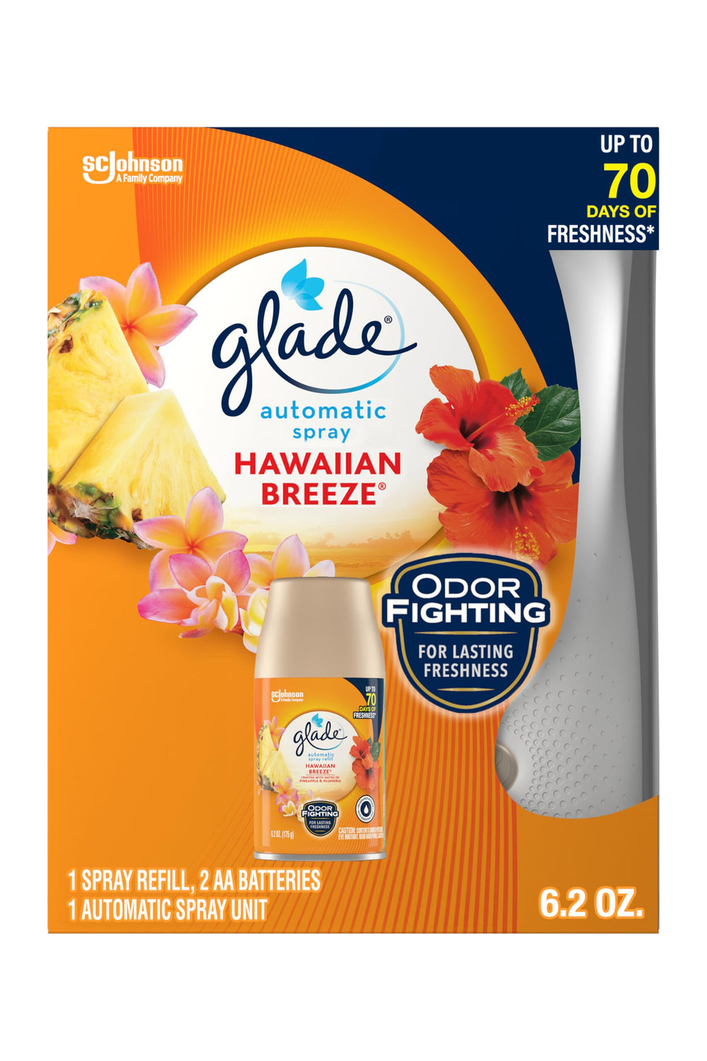 Glade Hawaiian Breeze holder front for simple fragrance control in any room