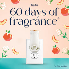 Glade Juicy Peach & Elderflower PlugIns refill refreshing bathroom scent
