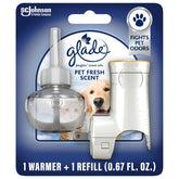 Glade Pet Fresh PlugIns bottle refreshing pet rooms with crisp notes
