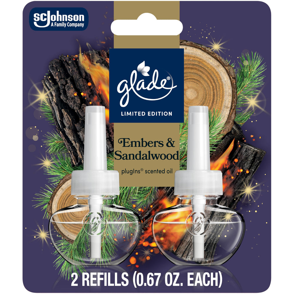 Glade PlugIns Embers & Sandalwood refill provides warm, long-lasting fragrance for any room