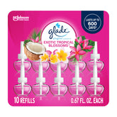 Glade PlugIns Exotic Tropical Blossoms refill pack ready for quick room refresh.