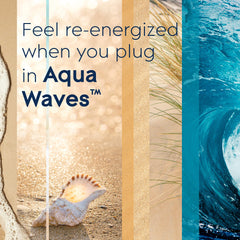 Glade Aqua Waves sea-salt note enhances living spaces with a bright, refreshing aroma.