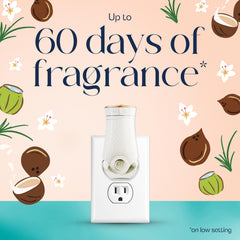 Glade PlugIns Coconut Water & Beach Grass bottle refills for easy room refresh.