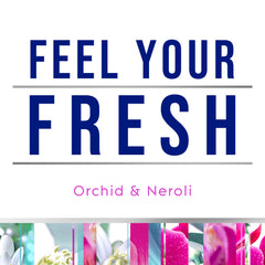Glade PlugIns Orchid & Neroli packaging box showing a 5-pack refill