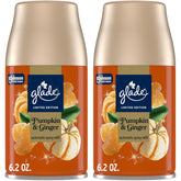 Glade Pumpkin Ginger refill bottle for continuous cozy fragrance.