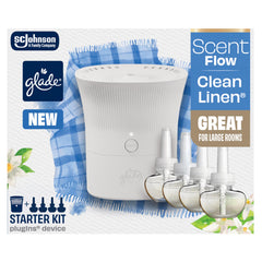 Glade Scent Flow PlugIns front view for steady fragrance in open living areas.