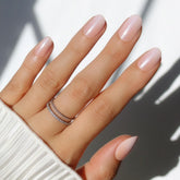 Glamnetic Crystal Glaze nude-ombré short-oval nails for a chic salon-quality mani