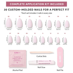 Nail glue and file included for precise, mess-free application