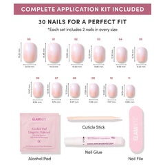 Glamnetic 12-size press-on nail set provides a custom fit.