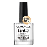 Glamonade Top Coat quick-dry bottle for fast manicures and glossy protection.