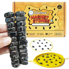GlamTack magnetic chess with 24 stones for portable brain games.