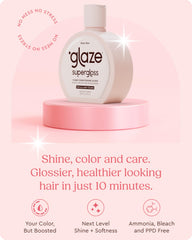 Glaze Supergloss application demonstrates easy, even coverage across hair types.
