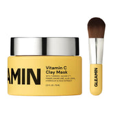 Gleamin Vitamin C Clay Mask brightening jar improves dull skin even tone
