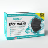 Gleeporte black disposable mask pack 150 for everyday home use.