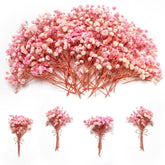 Glicrili mini pink dried baby's breath bouquet for romantic wedding decor