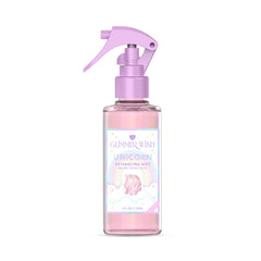 Glimmer Wish Unicorn Hair Detangler Spray bottle ready for on-the-go detangling.