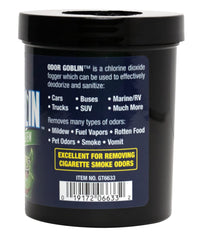 Gliptone Odor Goblin fogger applied inside a car interior for odor control