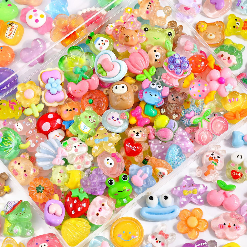 Glitzest slime charms assorted collection for creative slime crafts