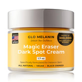 Glo Melanin Magic Eraser Cream bottle for dark spots on skin