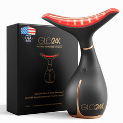 GLO24K red-light face and neck device for at-home rejuvenation