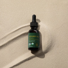 Global Healing Center organic B12 label indicates clean, allergen-free formulation.