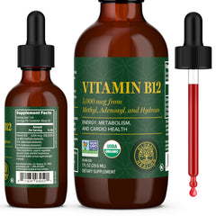 Global Healing Center Vitamin B12 Sublingual bottle front supports energy and metabolism.
