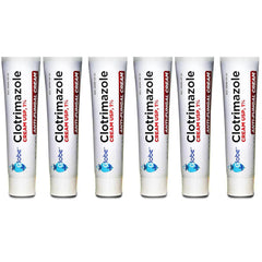 Globe clotrimazole cream tube provides fast relief from itching and burning.