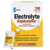 Globe Electrolyte Tablets box with travel packs for on-the-go hydration.