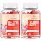 Glorithiventa Cholesterol Complex Gummies bottle with soft berry bites for daily wellness