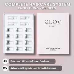 Glov Beauty 5ml hyaluronic serum ampoules for scalp hydration and comfort.