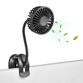 Glovion Clip-On USB Mini Desk Fan with clip attachment delivering hands-free cooling on the go.