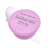Glow Recipe Plum Plump refill jar packaging highlighting hydration and renewal benefits