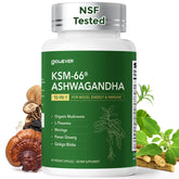 GlowEver KSM-66 Ashwagandha bottle highlights mood balance