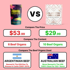 Glowing Goddess liver beef organ adds iron-rich protein to meals.